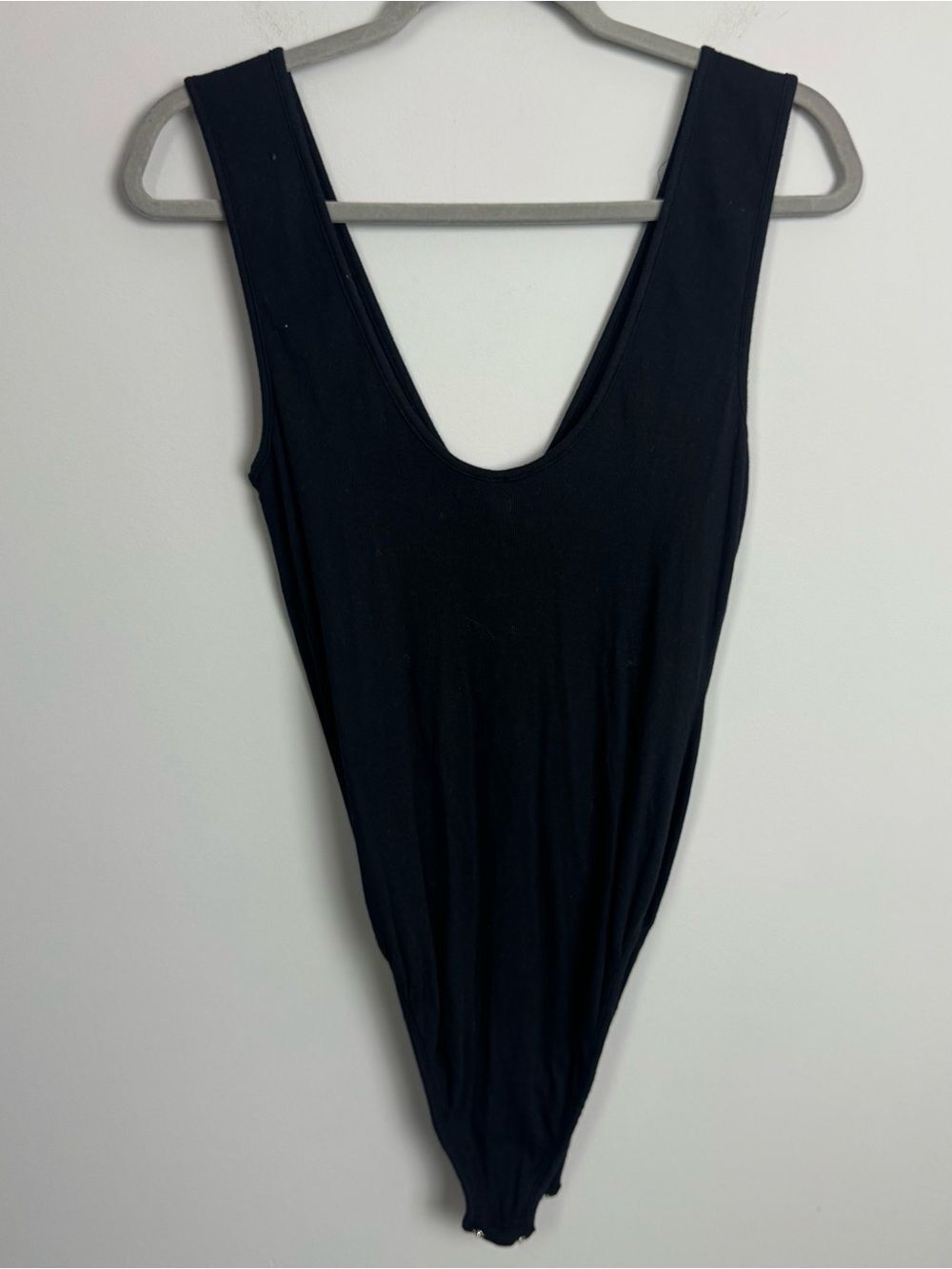 FREE PEOPLE | INTIMATELY Black Ribbed Henley Bodysuit Women’s Size Large - Picture 9 of 9
